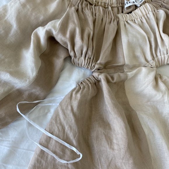 (BRAND NEW) DESSERT SAND SUMMER DRESS - 100% LINEN + REVERSIBLE (XS) - Picture 6 of 8